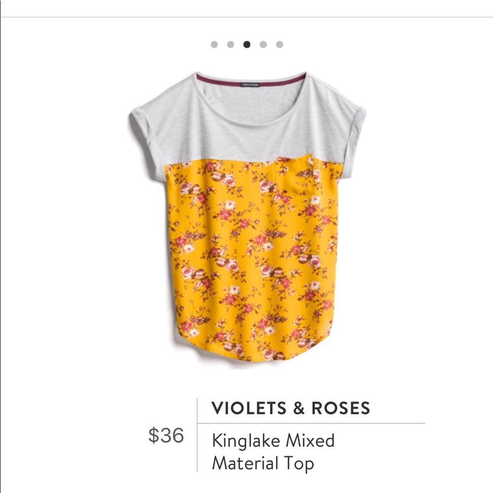 NWT Violets & Roses Kinglake top, size M